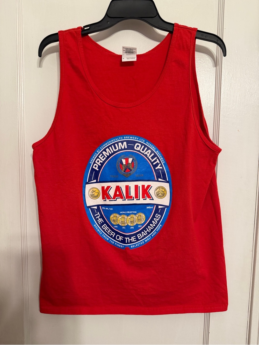 Gildan Red Tank Top with Blue & White Kalik Logo - Picture 3 of 6